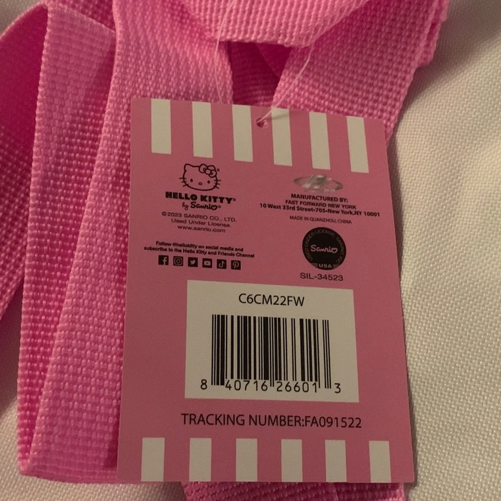 Sanrio Hello Kitty White Mini Backpack w/ Pink Straps - Picture 5 of 9